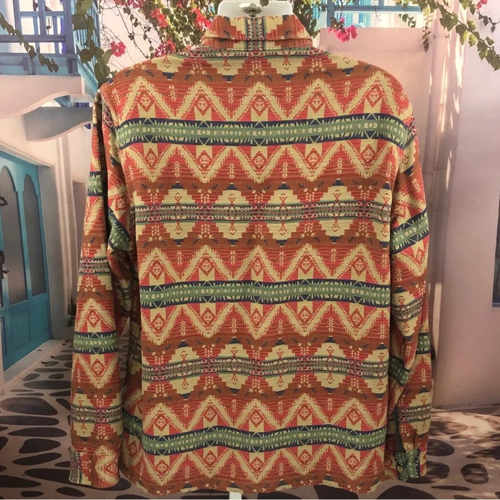 J. Crew Southwestern Aztec Jacquard Button Up Shirt